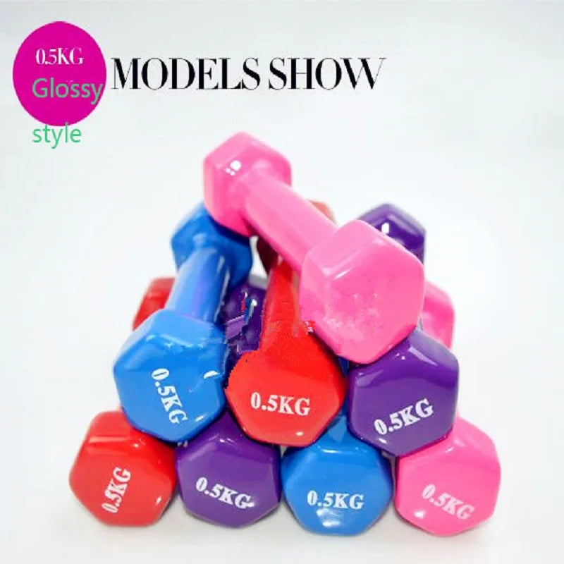 Women Smooth Hexagonal Dumbbell Weight Loss Slimming Slim Waist Fitness Equipment Mancuernas Cast Iron Dip in Dumbbell