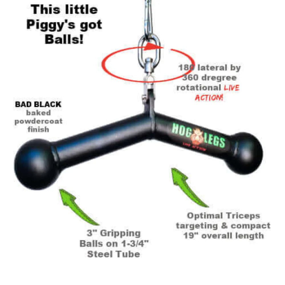 'Piglet Plus' Triceps Bar Has Balls of Steel!