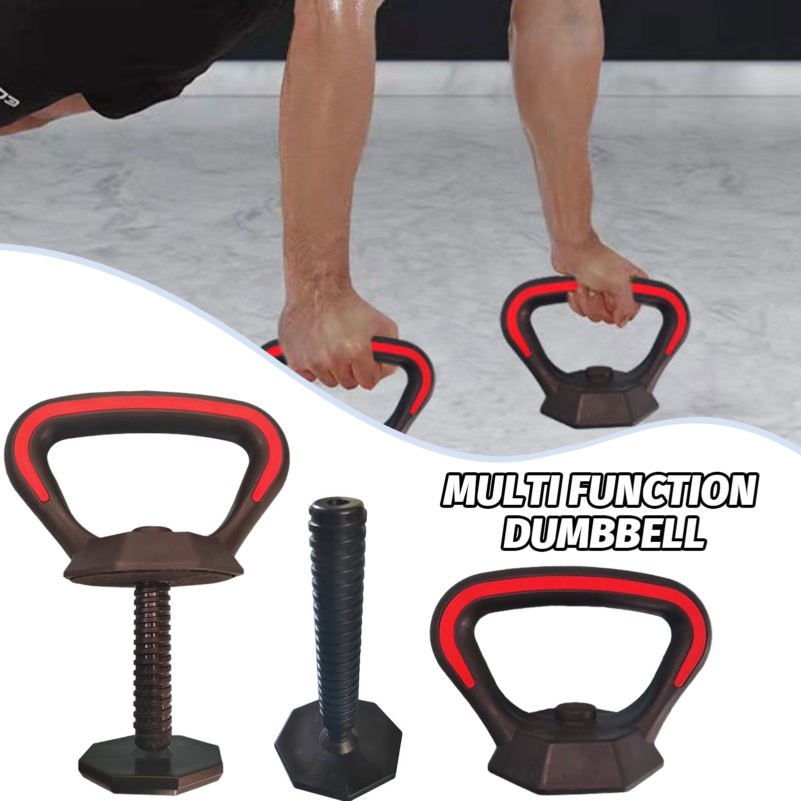 Pesas Kettlebell Handle Base Multipurpose Dumbell Grips Bases Kettlebell for Workout Weight Plates Arm Strength Kettle Bell Grip