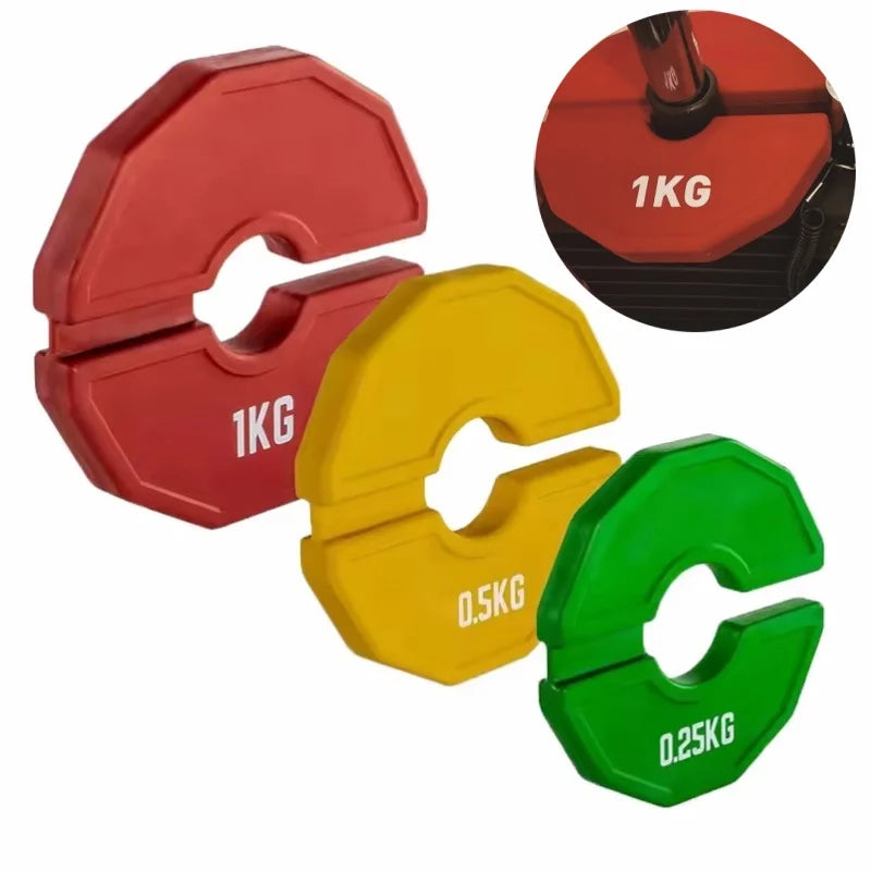 1Pc Gym Micro Plates 0.25/0.5/1 KG Dumbbell Fractional Weight Plate Rubber Fractional Weight Plates Add-On Change Weight Plate